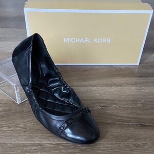 Michael Kors Black Quilted Flats